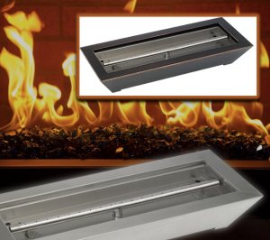 gas fireplace burner pan