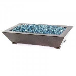 trapezoid pan blue fire glass