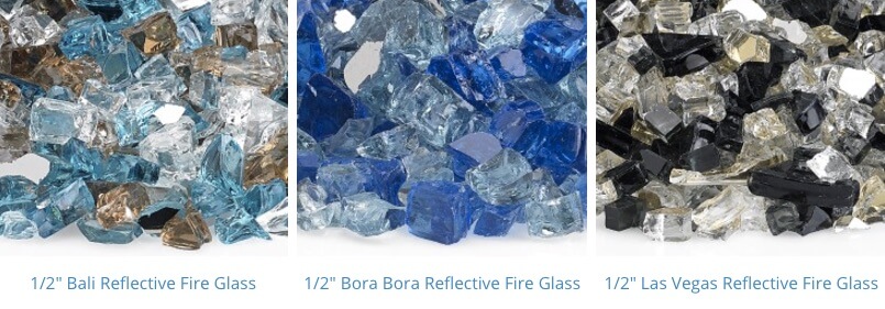 pre mixed reflective fire glass 1-3
