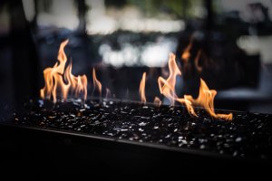 gas fireplace burner pan