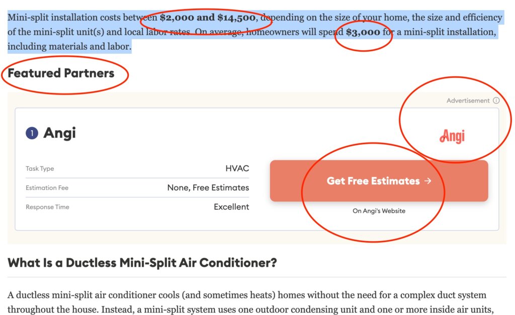 2023 mini split heat pump cost article
