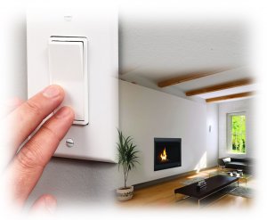 fireplace switch for wall how to