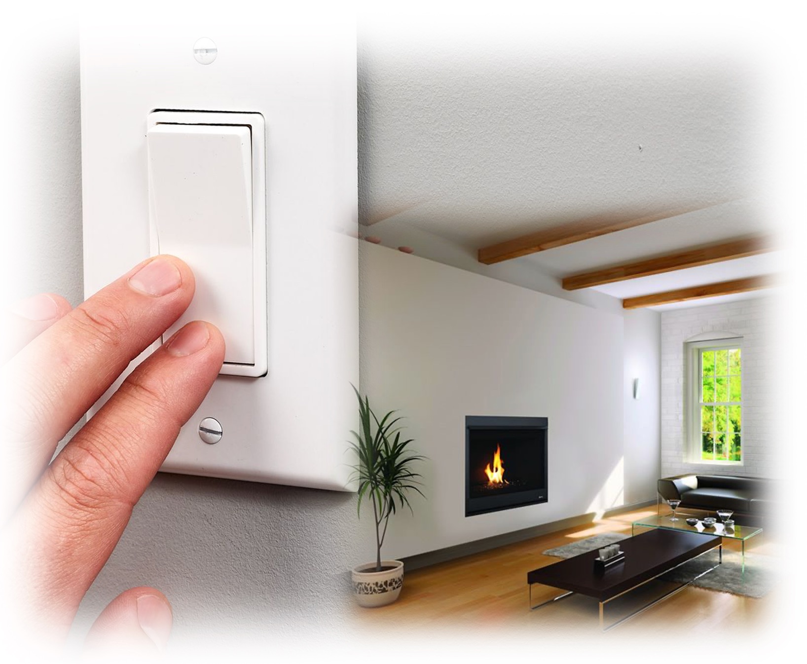 fireplace switch for wall how to
