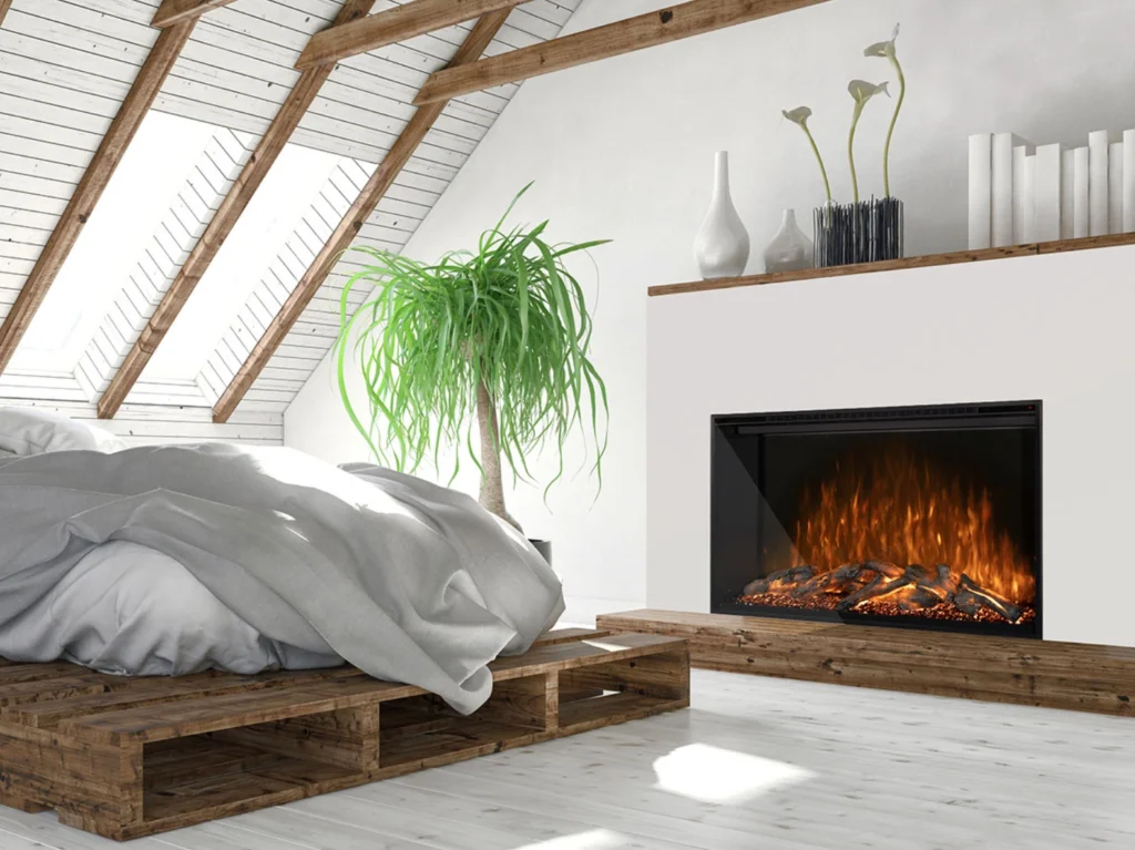 traditional electric fireplace install in gilbert az