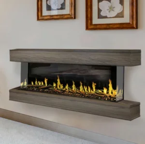 modern flames orion multi installed in studio suite bay configuration